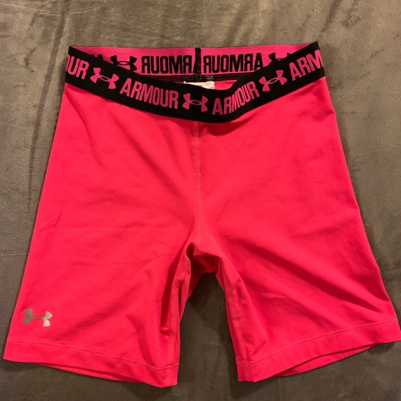 girls under armour compression shorts